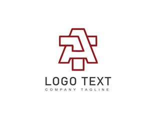 Abstract logo with a t icon design