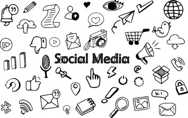 social media hand drawn doodle © Ade
