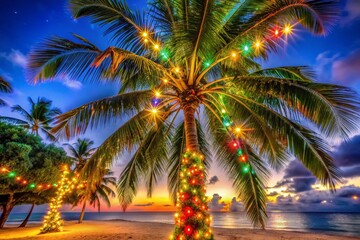 Christmas Palm Tree Lights: Festive Tropical Holiday Decor