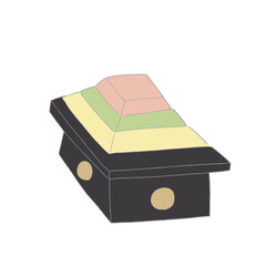 ひなまつり　菱餅　三方　和菓子　イラスト　単体　背景　あり