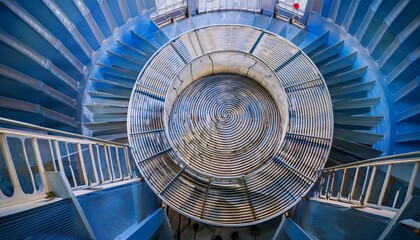 Obraz premium 거대한 나선형 구조물에 다양한 형태들