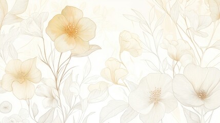 floral botanical pattern in pastel colors
