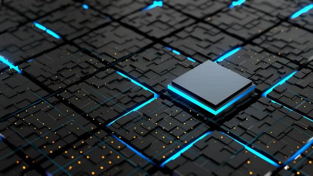 AI brain loop animation.