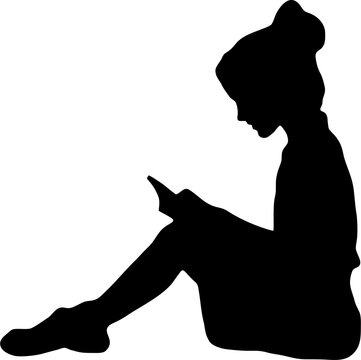 recommend clip art: reading silhouette. silhouette of a person with a book