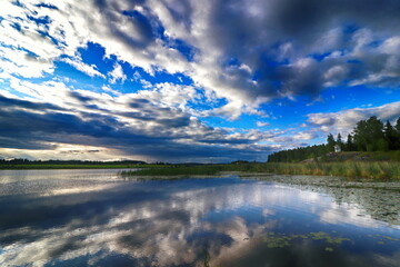 lake and clouds