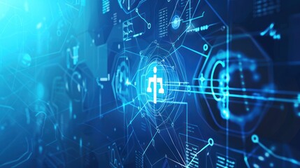 Abstract Technology Background with Digital Network Connections