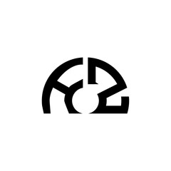 HZ letter logo design on White background. HZ creative initials letter logo concept. HZ letter design.
