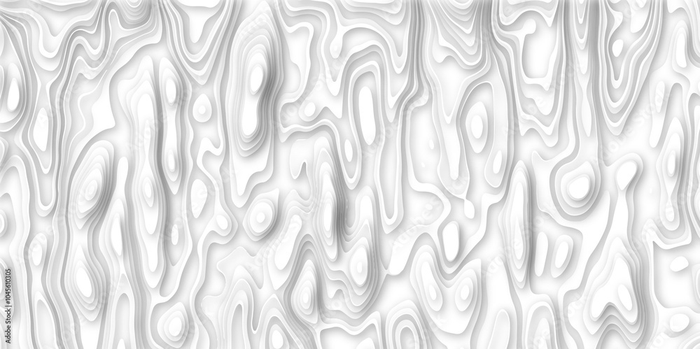 Fototapete abstract wavy line 3d papercut layers background vector minimal topography, light element shadow lan