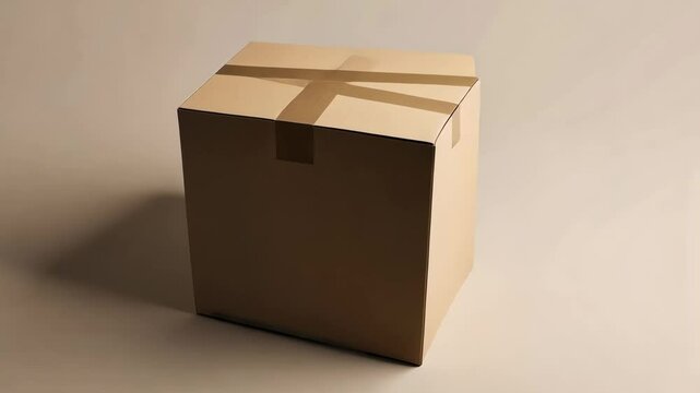 Perspective Cardboard Box Mockup Video