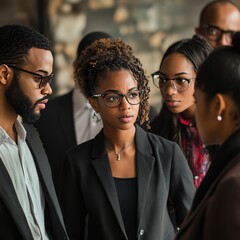 African american men and women doing adovcacy to spread the word and Increase the visibility of philanthropy organizations and causes by educating businesses and community
