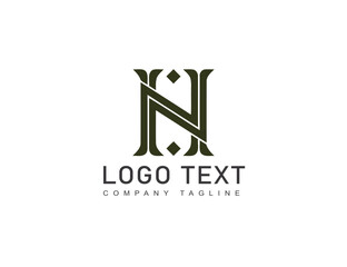 Simple Letter h logo design with unique concept premium vector