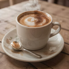 Obraz premium cup of coffee with beautiful background photo