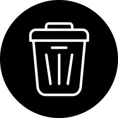 Trash bin vector icon style