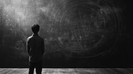 Concept of Digitalisation pictured on a chalkboard