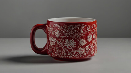 Coffee cup and stylish and modern coffee packaging with or dark brown and a table with a pink background