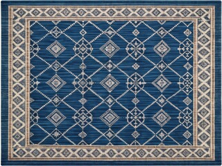 Elegant Midnight Blue Rectangular Rug in Minimalist Style for Modern Home Interiors and Decor