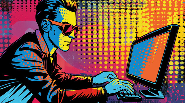 Pop Art Computer Images – Browse 83,903 Stock Photos, Vectors, and ...