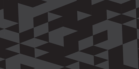 Fototapeta premium Seamless geometric pattern square shapes low polygon backdrop background. Abstract geometric background triangle wallpaper. Black and Gray polygonal background.