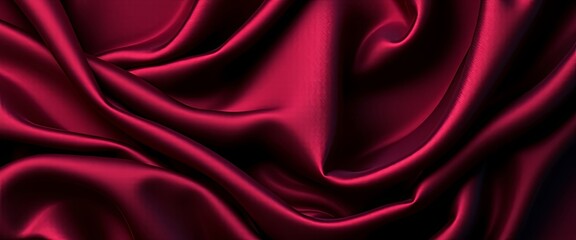 Obraz premium Luxurious Velvet Silk Fabric Drapes Abstract Background with Rich Colors and Soft Sheen