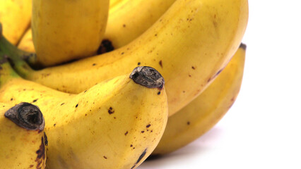 Isolated bunch of banana fruit on white background