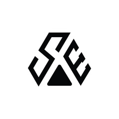 SE letter logo design on White background.SE  creative initials letter logo concept. SE letter design.
