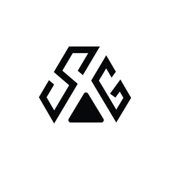 SG letter logo design on White background.SG  creative initials letter logo concept.SG  letter design.
