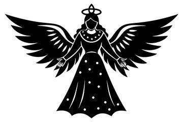 Angel Christmas decoration vector art illustration 
