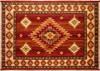 Sienna Red Southwestern Rug Rectangular Design with Rich Colors and Geometric Patterns for Decor