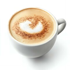 Fototapeta premium A cup of cappuccino with a heart design.