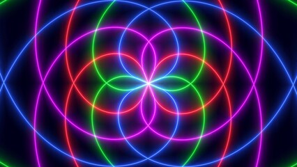 Vibrant Neon Circle Pattern