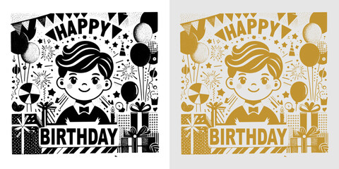 fun and playful birthday card layout