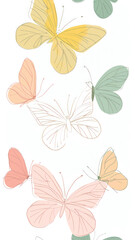Colorful abstract butterfly illustration.