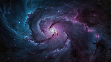 A Colorful Spiral Galaxy Illuminating the Vastness of Space With Stars and Cosmic Dust