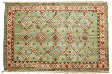 Soft Sage Green Moroccan Berber Rug with Bohemian Style for Cozy and Stylish Interior Decor