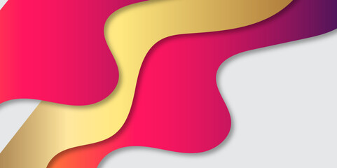 Wavy gray and colorful illustration. Abstract paper cut curve line background with shadow. abstract modern  grey gradient curve background for website banner and presentation template design.