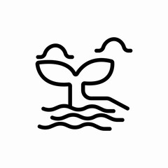 alaska whale icon sign vector