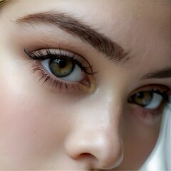 Obraz premium Close-up of a girl's eyes