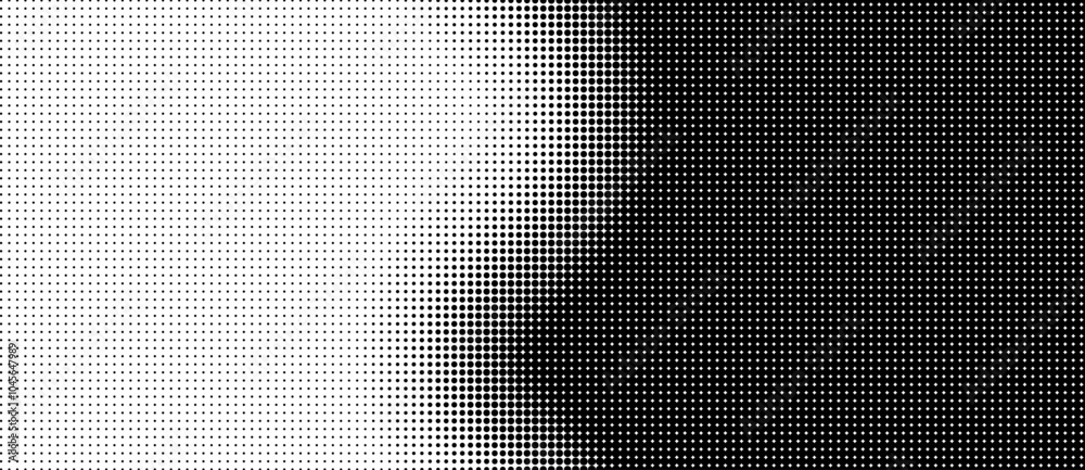 Fototapete Abstract art background waves with dots. Stipple effect with chaotic noise.