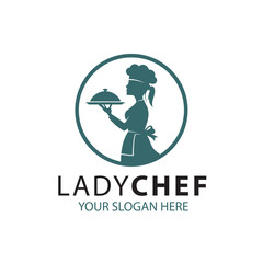 chef woman design with dish in hand isolated on white background