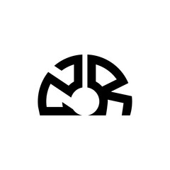 ZR letter logo design on White background. ZR creative initials letter logo concept. ZR letter design.
