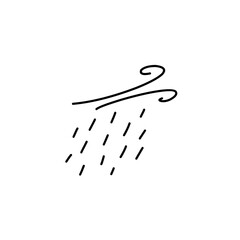wind and rain icon
