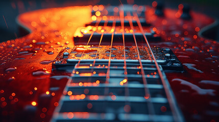 electric guitar close up