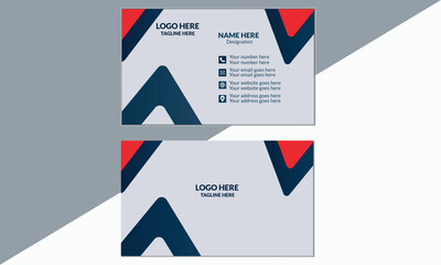 Set of  creative and modern corporate new design business card  template and visiting card with vector illustration 