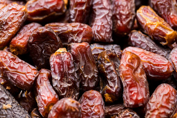 Dried raw organic medjool date fruits