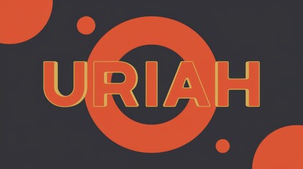 Bold Graphic Design: Vibrant orange letters 'URIAH' on a dark background, ideal for branding and promotional materials.
