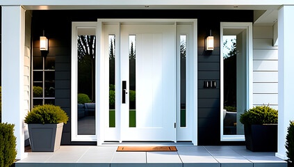 classic white doors feature simple elegance modern home design settings