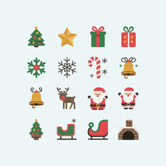 Fototapeta premium set of Christmas elements design
