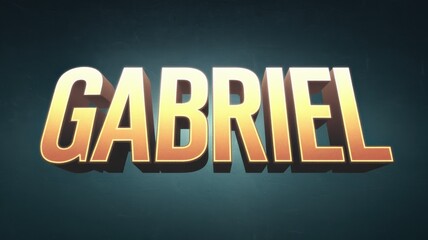 Vibrant Graphic Design of 'GABRIEL' in Bold Text: Perfect for Branding and Marketing Materials