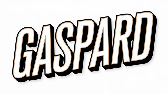 Stylized Text: 'Gaspard' in Bold Typography with a Black and White Color Scheme Ideal for Branding and Marketing Purposes