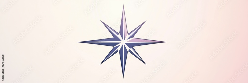 Leinwandbilder This geometric compass rose features sharp, clean lines radiating from a central point, symbolizing direction and navigation. Generative AI